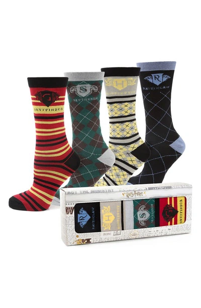 Shop Cufflinks, Inc Assorted 4-pack Harry Potter Socks Gift Box In Black