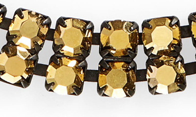 Shop Rosantica Buio Crystal Choker Necklace In Black Gold