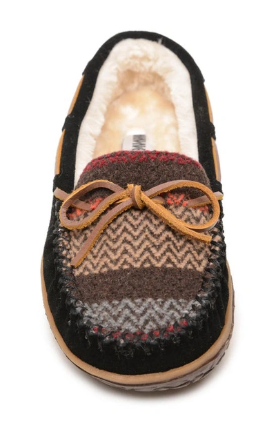 Shop Minnetonka Tilia Faux Fur Lined Slipper In Black Multi