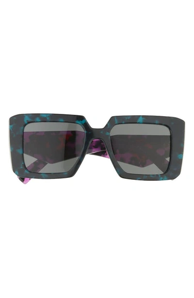Shop Prada 51mm Square Sunglasses In Teal