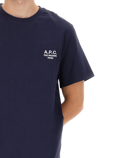 Shop Apc T-shirt "raymond" In Blue