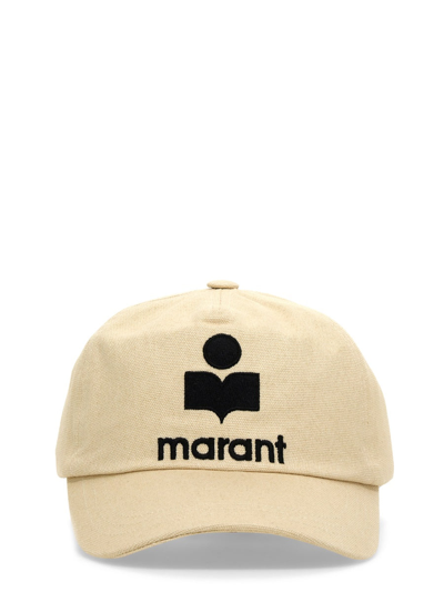Isabel Marant Tyrony Logo Baseball Cap In Beige