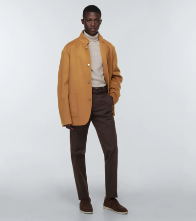 Loro Piana Leisure City Wool And Cashmere-blend Trousers In Tbc