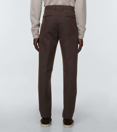 Loro Piana Leisure City Wool And Cashmere-blend Trousers In Tbc