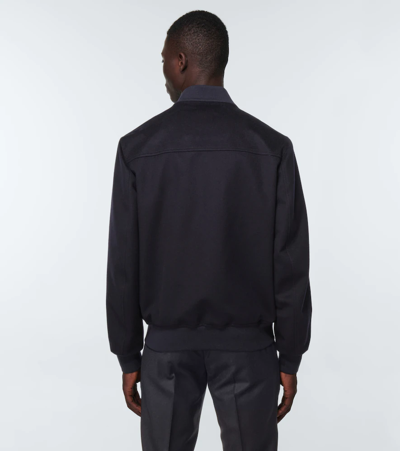 Shop Loro Piana Ivy Cashmere Bomber Jacket In Blue Navy