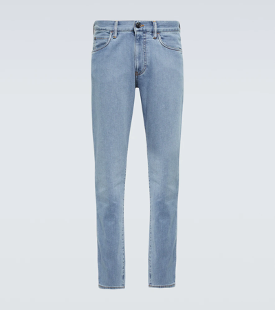 Loro Piana Men's Five-pocket Straight Leg Denim Jeans In Blue