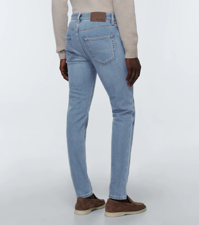 Loro Piana Men's Five-pocket Straight Leg Denim Jeans In Blue