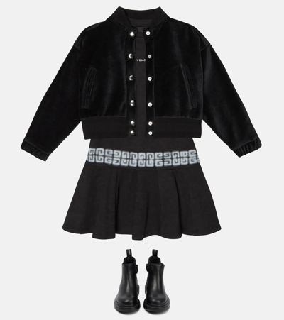 Shop Givenchy Velvet Cardigan In Black