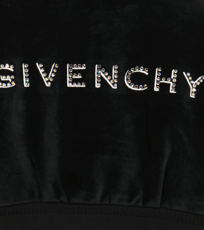 Shop Givenchy Velvet Cardigan In Black