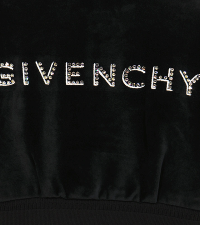 Givenchy Velvet Cardigan In Black