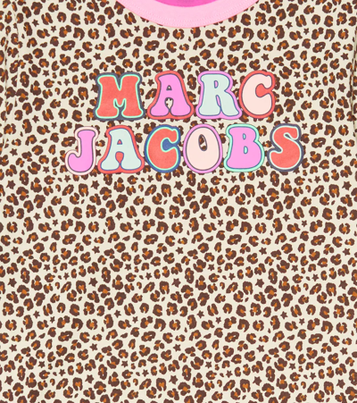 Shop Marc Jacobs Leopard-print Cotton T-shirt In Stone Chocolate Vbrown