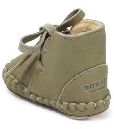 Shop Donsje Baby Pina Leather Pre-walker Boots In Stone Nubuck