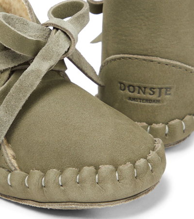 Shop Donsje Baby Pina Leather Pre-walker Boots In Stone Nubuck