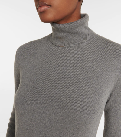 Shop Loro Piana Grassmoor Cashmere Sweater Dress In Grey