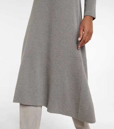 Shop Loro Piana Grassmoor Cashmere Sweater Dress In Grey