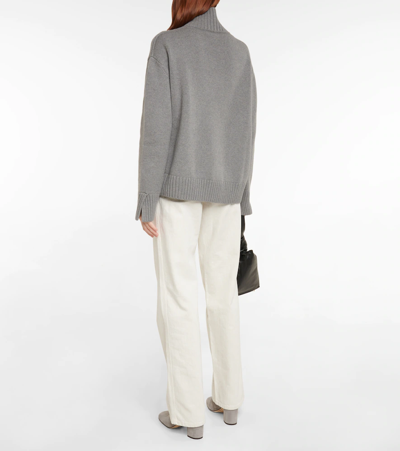 Shop Loro Piana Parksville Turtleneck Cashmere Sweater In Grey