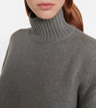 Shop Loro Piana Parksville Turtleneck Cashmere Sweater In Grey