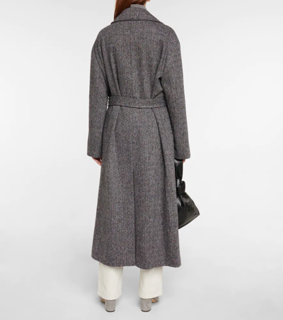 Shop Loro Piana Henrik Belted Cashmere Coat In Grey