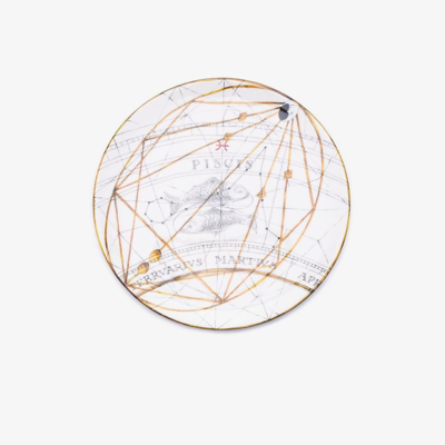 Shop Laboratorio Paravicini White Pisces Dinner Plate In Neutrals