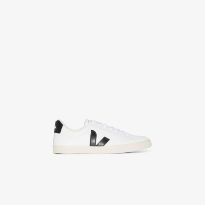 Shop Veja Esplar Leather Sneakers In White