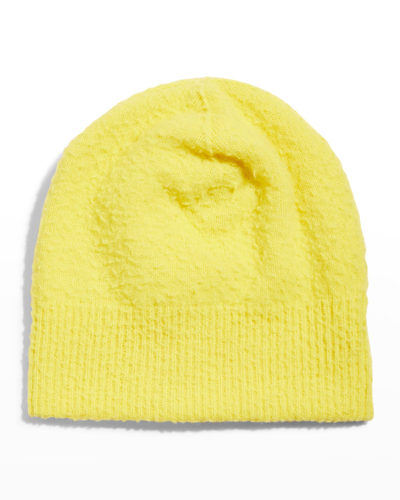 Shop The Row Nidhi Wool-cashmere Beanie Hat In Lemon Yellow