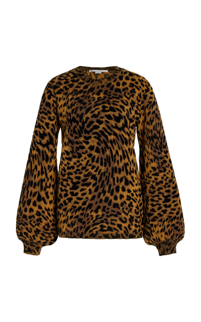 Shop Stella Mccartney Women's Cheetah-knit Sweater In Animal