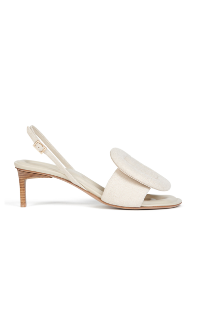 Shop Jacquemus Women's Cuscinu Sandals In White