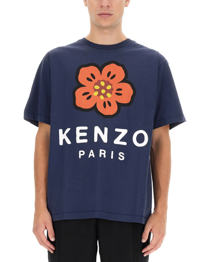 Shop Kenzo "boke Flower" T-shirt In Blue
