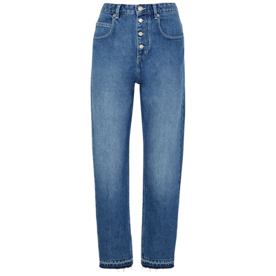 Shop Isabel Marant Étoile Belden Blue Straight-leg Jeans
