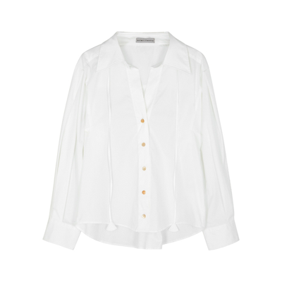 Shop Palmer Harding Clarity White Stretch-cotton Shirt