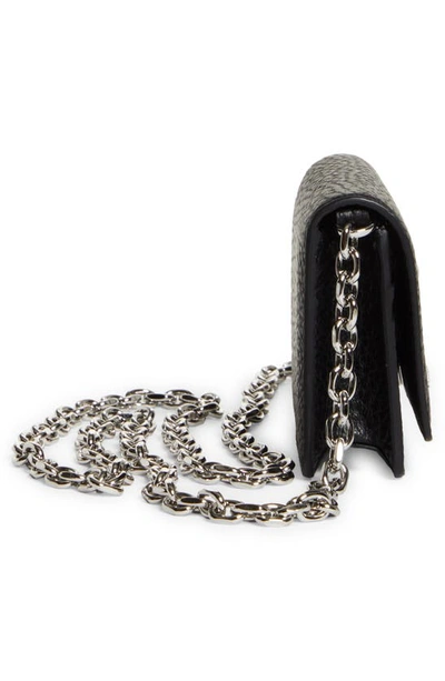 Maison Margiela Small Leather Chain Wallet Bag In Black