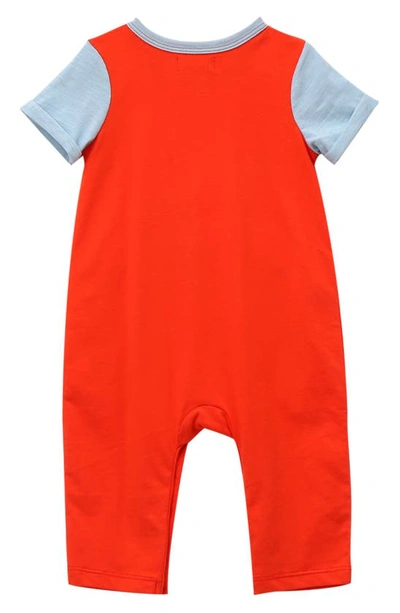 Peek Essentials Thyme Graphic Cotton Romper In Red