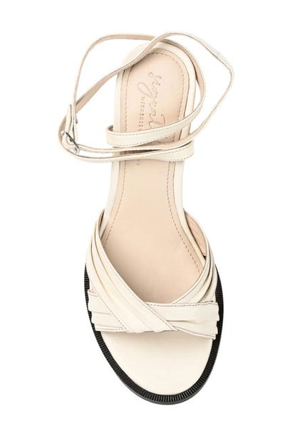Shop Journee Signature Freeda Ankle Strap Sandal In Ivory