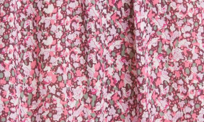 Shop Isabel Marant Étoile Sichelle Floral Print Cutout Puff Sleeve Cotton Maxi Dress In Pink