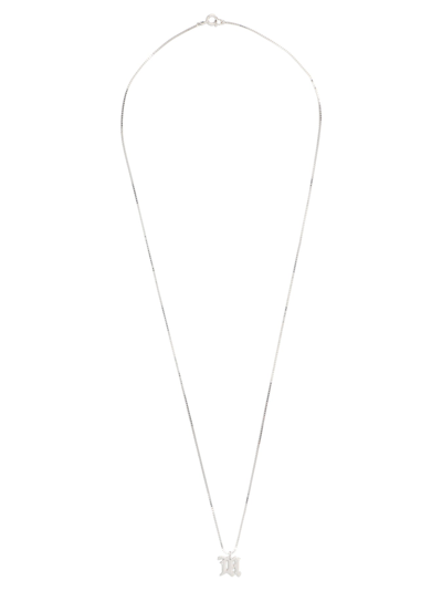 Shop Misbhv 'the M Necklace' Necklace In Silver