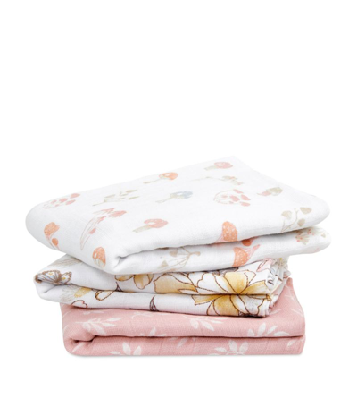 Shop Aden + Anais Earthly Swaddles (set Of 3) In Pink