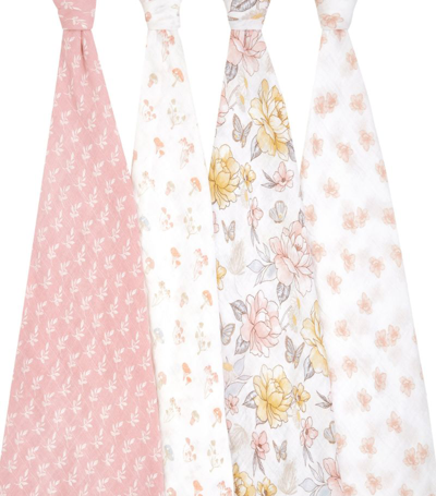 Shop Aden + Anais Earthly Swaddles (set Of 4) In Pink