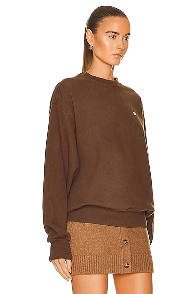 Shop Acne Studios Fade Sweatshirt In Coffee Brown