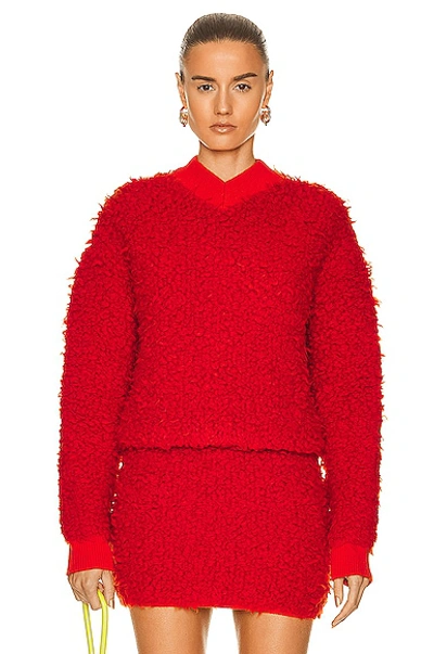 Shop Bottega Veneta Fleece Pullover Sweater In Burst