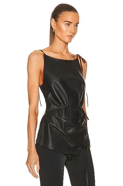 Acne Studios Womens Black Tiam Cowl-neck Satin Top 10 In Black