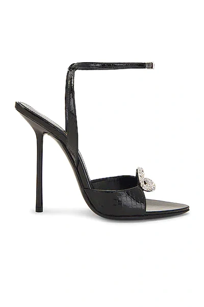 Shop Saint Laurent Nuit Evening Sandals In Nero