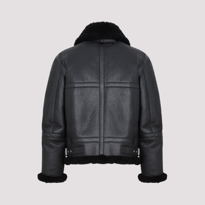 Shop Acne Studios Leather Jacket In Black