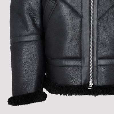 Shop Acne Studios Leather Jacket In Black