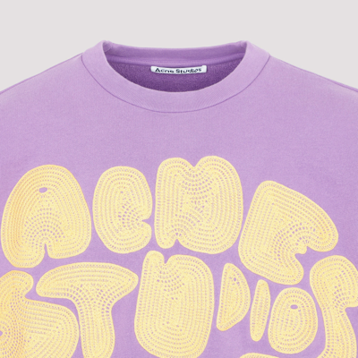 Shop Acne Studios Cotton Sweatshirt In Pink &amp; Purple