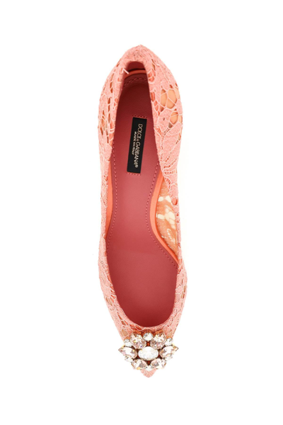 Shop Dolce & Gabbana Charmant Lace Bellucci Pumps In Pink