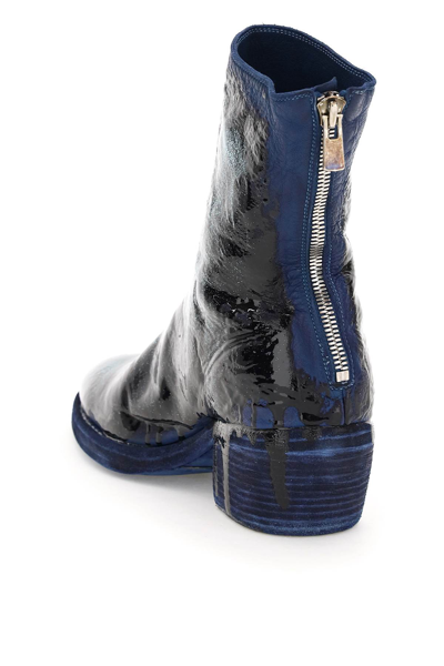 Shop Guidi Glittered Boots In Blue