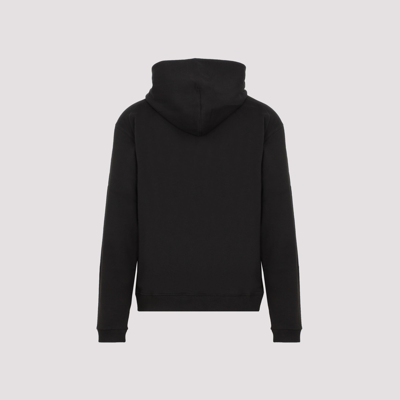 Shop Kenzo Zip Up Cotton Hoodie Sweatshirt In Black
