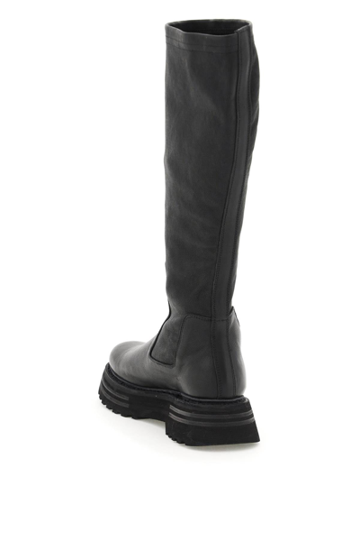 Shop Guidi Leather High Boots In Black