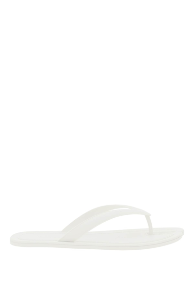 Shop Maison Margiela Rubber Tabi Thong Slides In White