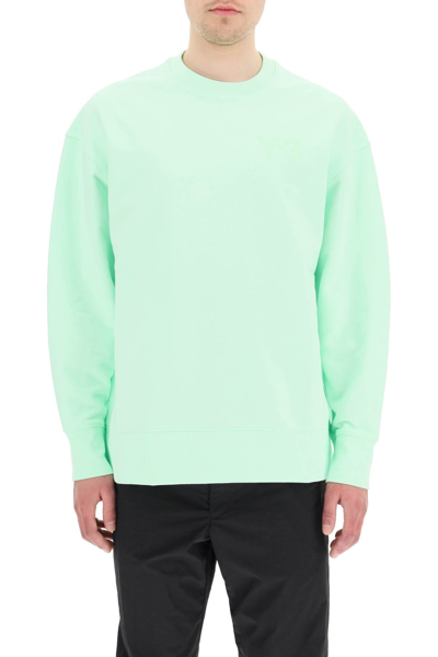 Shop Y-3 Chest Logo Sweatshirt In Green